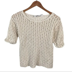 C10 Women’s H&M LOGG Trendy Casual Fishnet Sweater Top M
